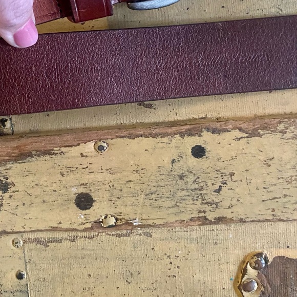 CALVIN KLEIN VINTAGE BROWN LEATHER BELT COGNAC UNISEX WMNS SIZE S M - Picture 5 of 7